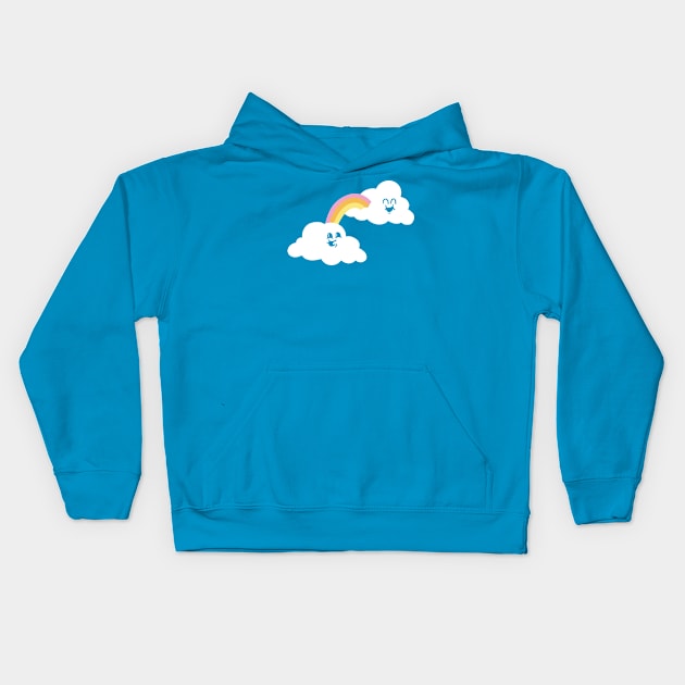 Playing clouds Kids Hoodie by DoctorBillionaire